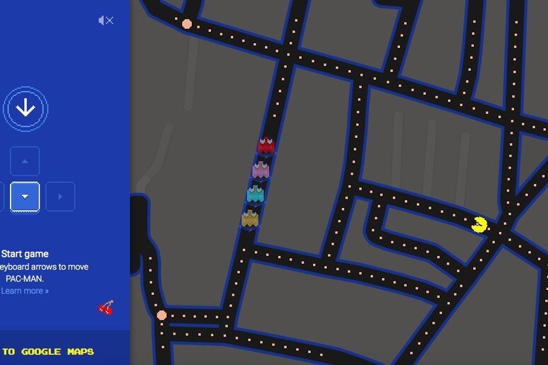 Pesce d 'Aprile, Pac-Man invade Google Maps - RIPRODUZIONE RISERVATA