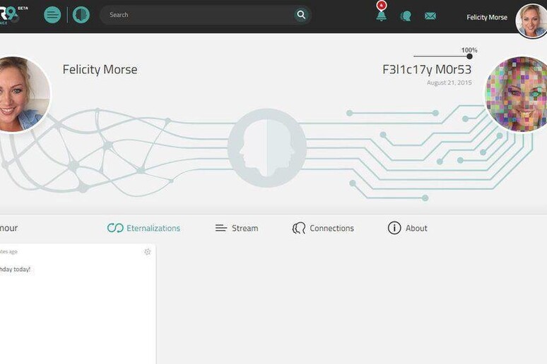 Ecco Eter9, il social che promette l 'immortalità digitale - RIPRODUZIONE RISERVATA