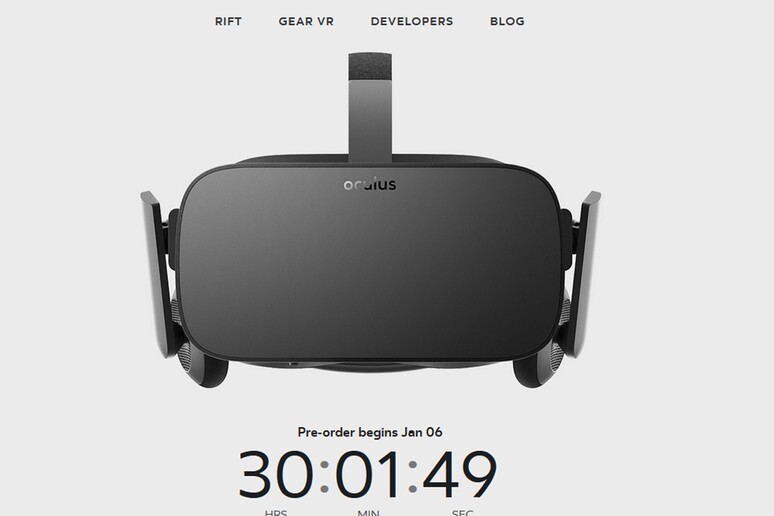 Oculus Rift, preordini dal 6 gennaio - RIPRODUZIONE RISERVATA