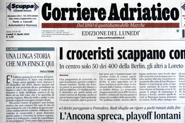 Laurenzi direttore Corriere Adriatico Notizie Ansa.it