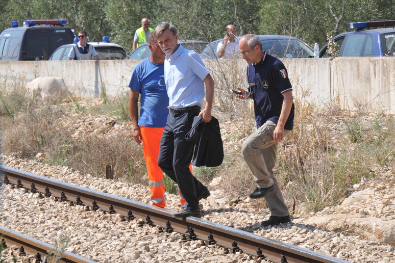 Il luogo del disastro ferroviario in Puglia - RIPRODUZIONE RISERVATA