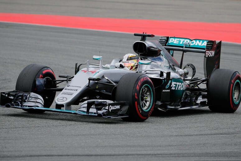 F1, la Mercedes di Lewis Hamilton al Gp di Germania, ad Hockenheim © ANSA/EPA