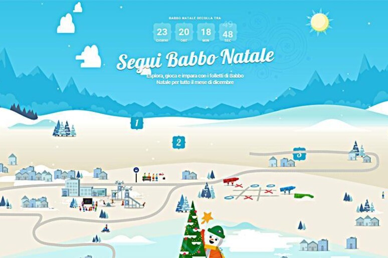 Viaggio Babbo Natale si traccia con app - RIPRODUZIONE RISERVATA