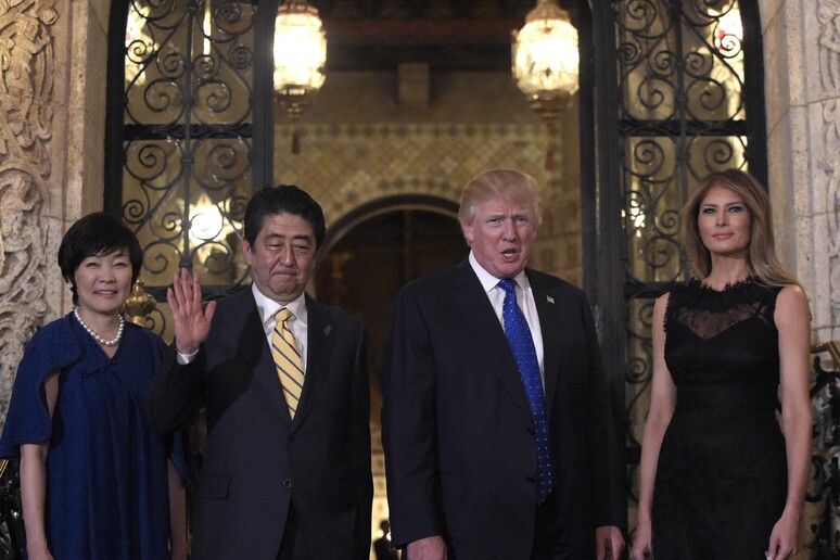 Donald Trump,Melania Trump,Shinzo Abe,Akie Abe © ANSA/AP