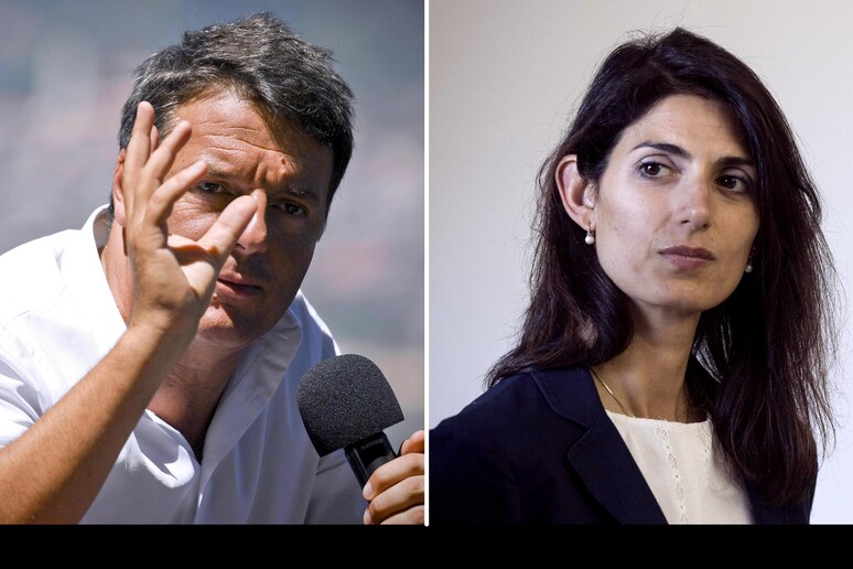 Matteo Renzi e Virginia Raggi - RIPRODUZIONE RISERVATA