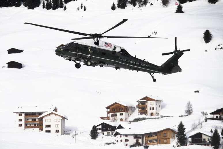 Trump arriva a Davos © ANSA/AP
