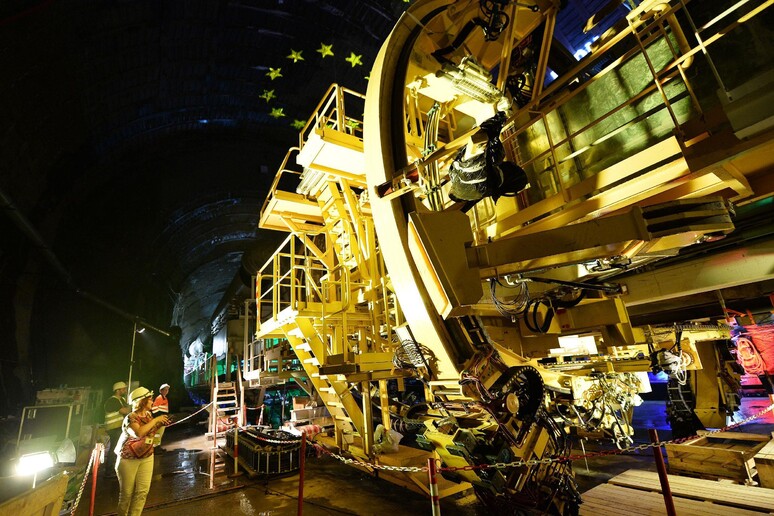 La presentazione dello scavo del versante Francese a Saint Martin La Porte del tunnel Ferroviario  Torino, 21 Luglio 2016 - RIPRODUZIONE RISERVATA