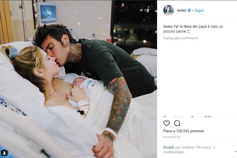 Leone, figlio di Chiara Ferragni e Fedez - RIPRODUZIONE RISERVATA