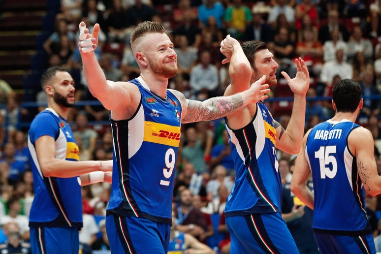 Il capitano dell 'Italia Ivan Zaytsev durante la partita contro la Finlandia - RIPRODUZIONE RISERVATA