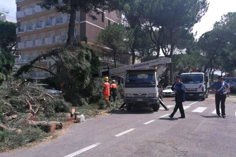 Maltempo: tempesta su Milano Marittima, donna ferita - RIPRODUZIONE RISERVATA