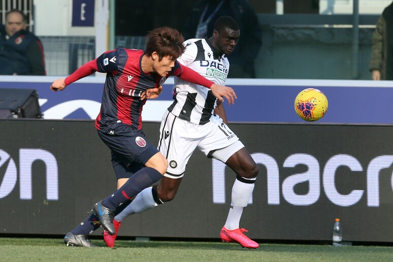 Tomiyasu e Sema in Bologna-Udinese - RIPRODUZIONE RISERVATA