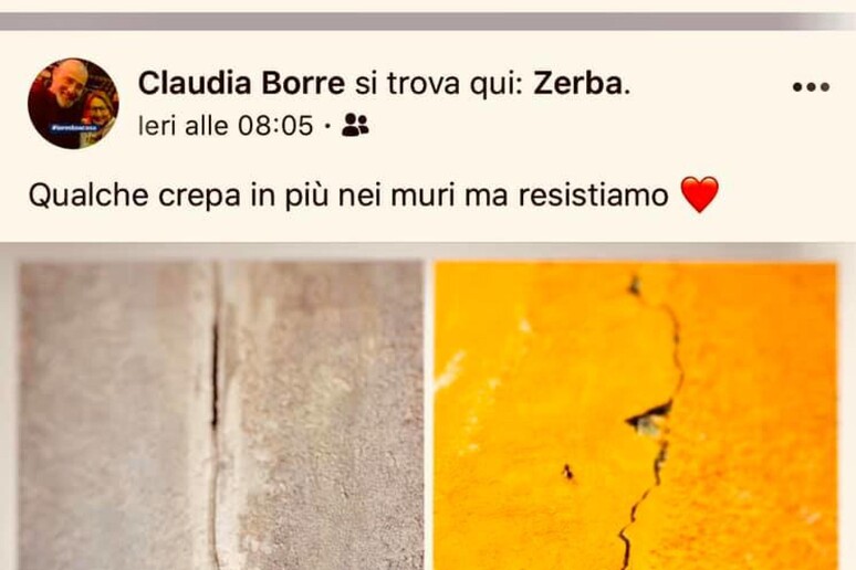 Terremoti: ex sindaca del Piacentino,  'crepe ma resistiamo ' - RIPRODUZIONE RISERVATA