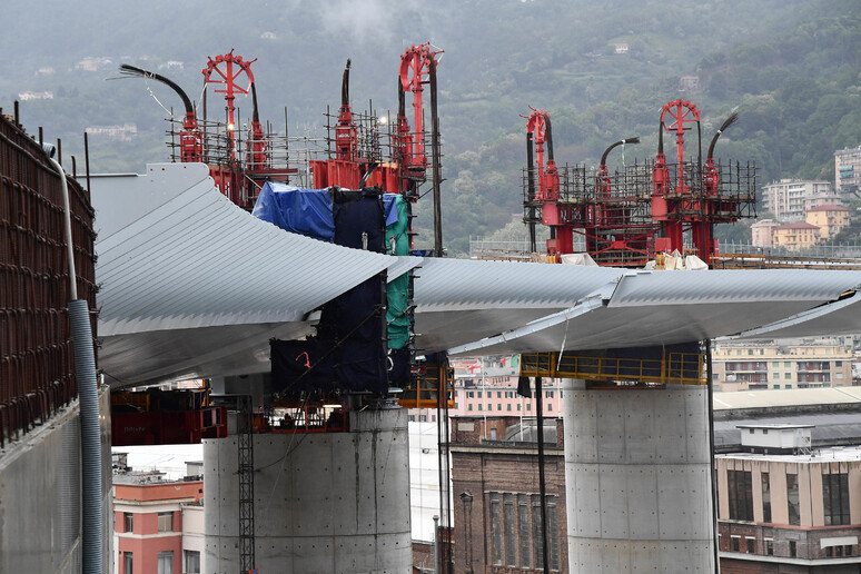 ITALY GENOA BRIDGE CONSTRUCTION - RIPRODUZIONE RISERVATA