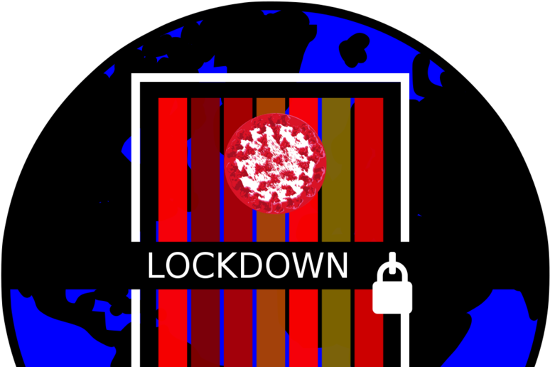 Rappresentazione grafica del lockdown per l 'epidemia di Covid-19 (fonte: Sanu N, Wikipedia) - RIPRODUZIONE RISERVATA