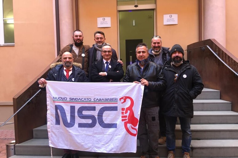 Esponenti del sindacato Nsc - RIPRODUZIONE RISERVATA