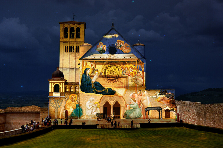 Basilica D. Francesco d 'Assisi - Il presepe - RIPRODUZIONE RISERVATA