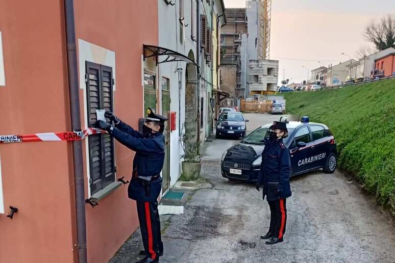 Il luogo del delitto di Bondeno - RIPRODUZIONE RISERVATA