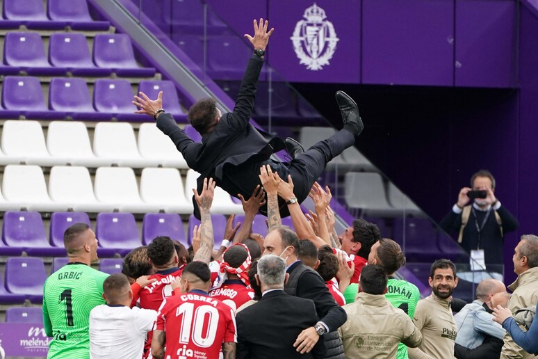 L 'Atletico Madrid festeggia la conquista della Liga spagnola © ANSA/AFP