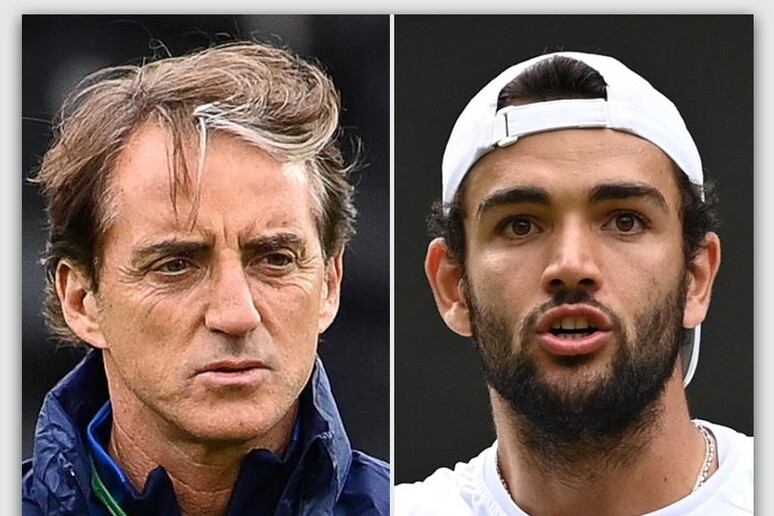 Roberto Mancini e Matteo Berrettini (combo) - RIPRODUZIONE RISERVATA