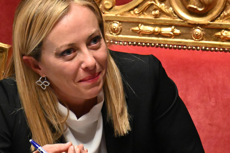 MELONI AL SENATO - RIPRODUZIONE RISERVATA