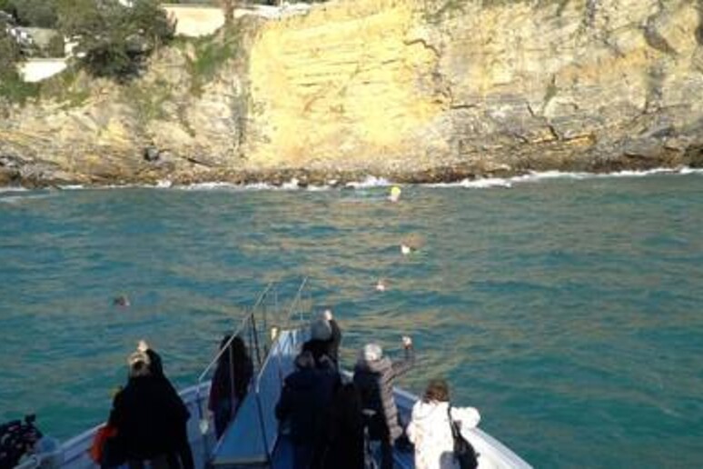 Cerimonia a un anno dal crollo del cimitero di camogli - RIPRODUZIONE RISERVATA