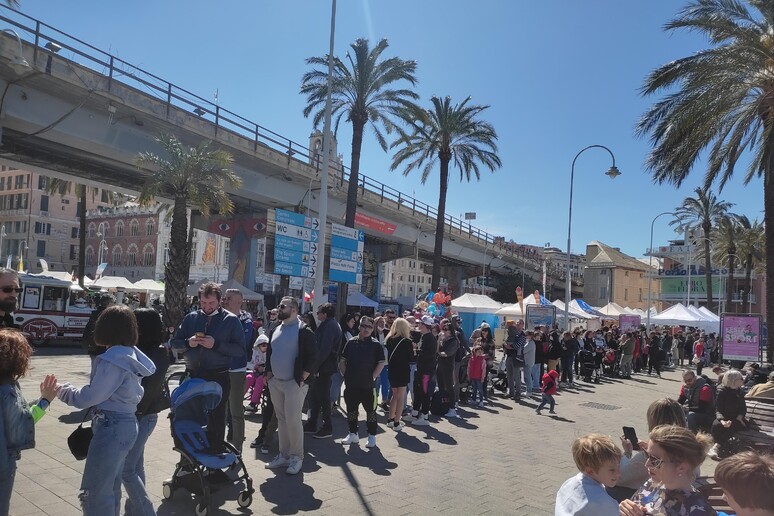 Turisti in coda per visitare l 'Acquario - RIPRODUZIONE RISERVATA