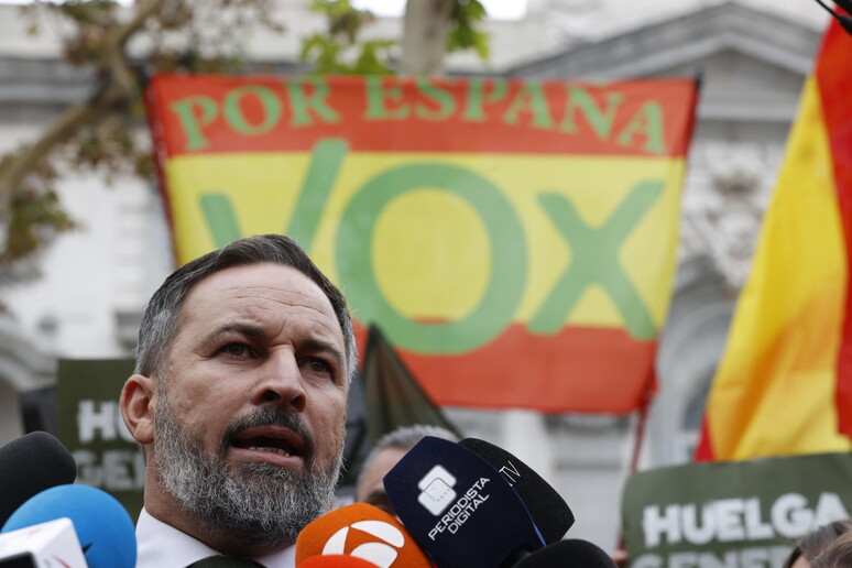 Il leader di Vox Santiago Abascal © ANSA/EPA