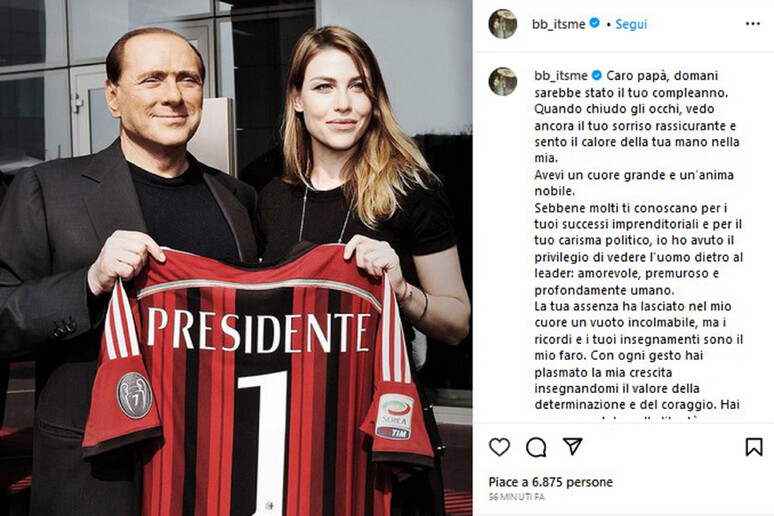 Il post di Barbara Berlusconi - RIPRODUZIONE RISERVATA