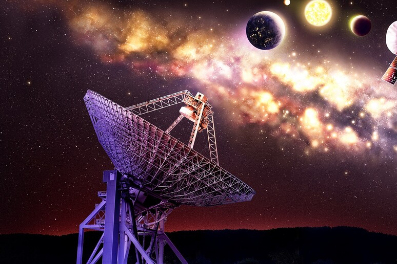 Immagine artistica del Sardinia Radio Telescope (fonte: Inaf) - RIPRODUZIONE RISERVATA