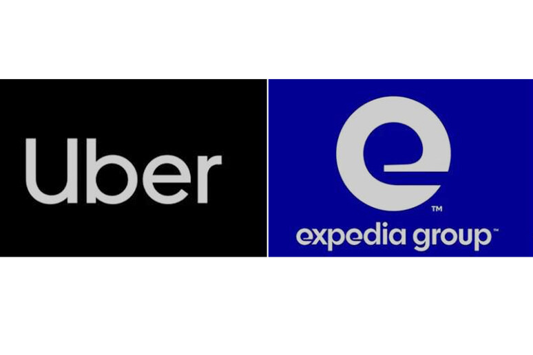 I loghi di Uber e Expedia - RIPRODUZIONE RISERVATA