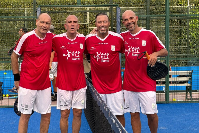 I finalisti del torneo Luca Marchegiani, Paolo Di Canio, Dario Marcolin e Giampiero Maini - RIPRODUZIONE RISERVATA