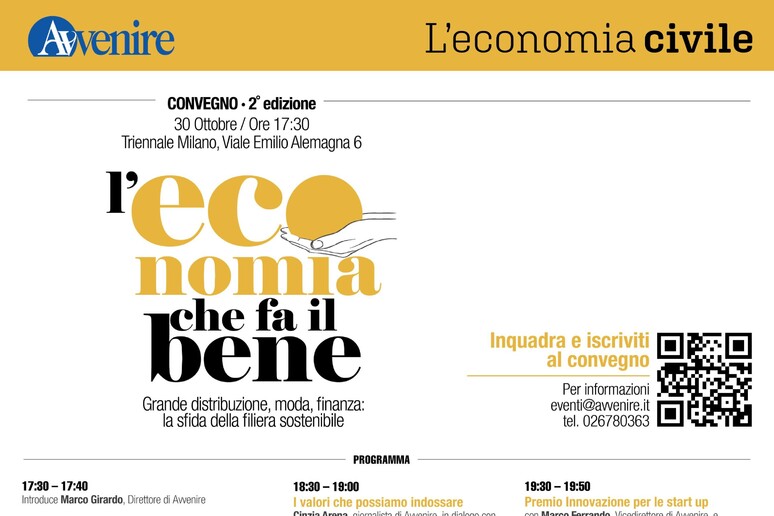 'L'economia che fa il bene', Avvenire su gdo, moda e finanza