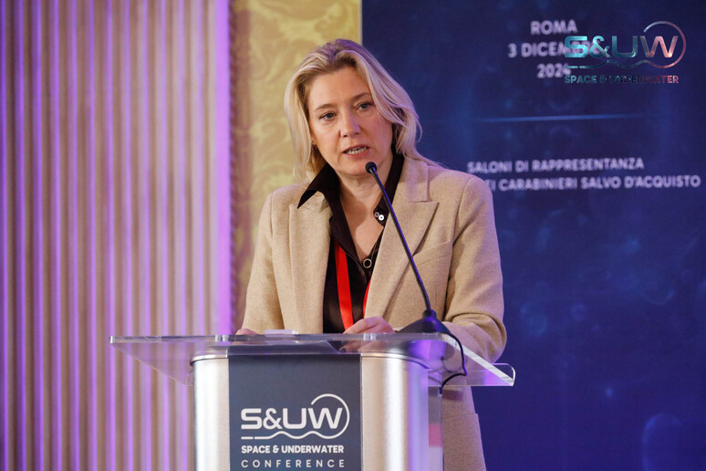 Domitilla Benigni, CEO & COO, Elettronica - Chairman, CY4GATE, alla Space & Underwater Conference © ANSA/Cybersecurity Italia