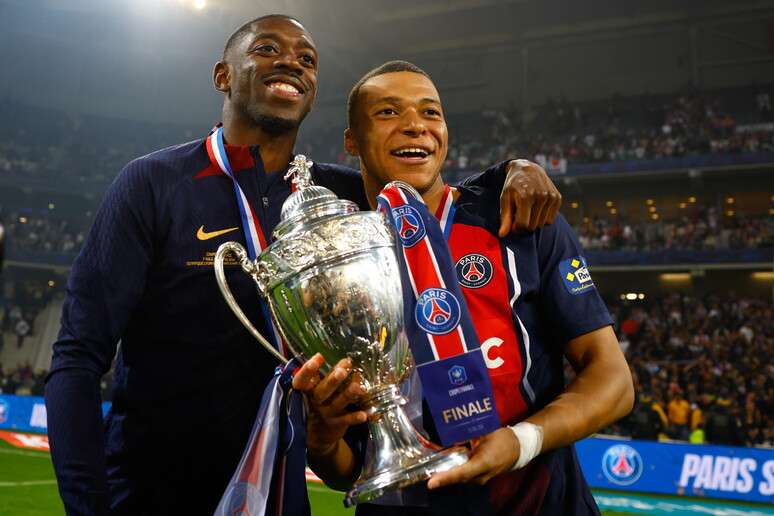 Kylian Mbappe e Ousmane Dembele © ANSA/EPA