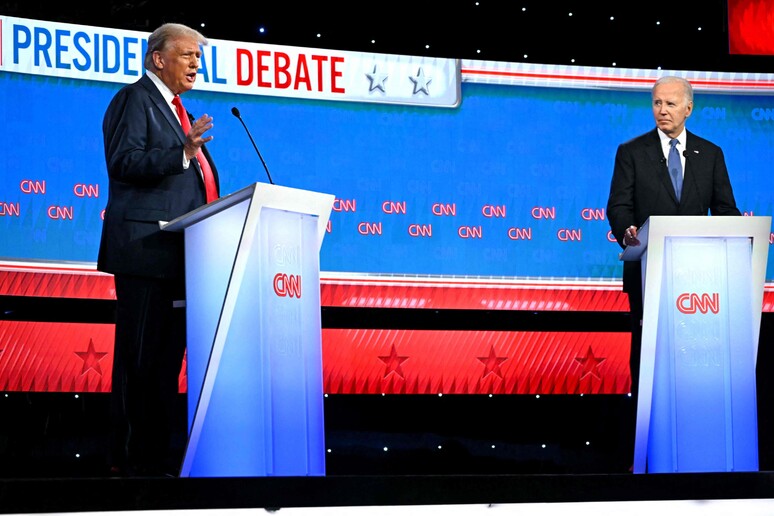 Il primo dibattito televisivo fra Trump e Biden © ANSA/AFP