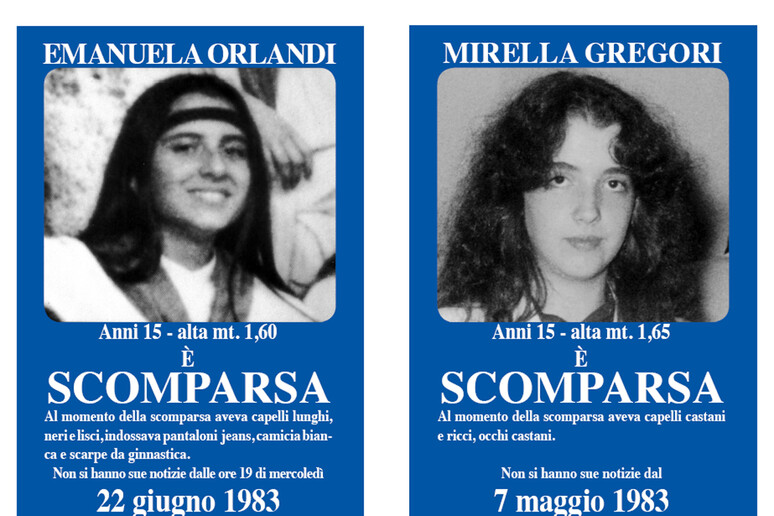 I manifesti caffissi in tutta Roma dopo la scomparsa di Emanuela Orlandi e di Mirella Gregori - RIPRODUZIONE RISERVATA