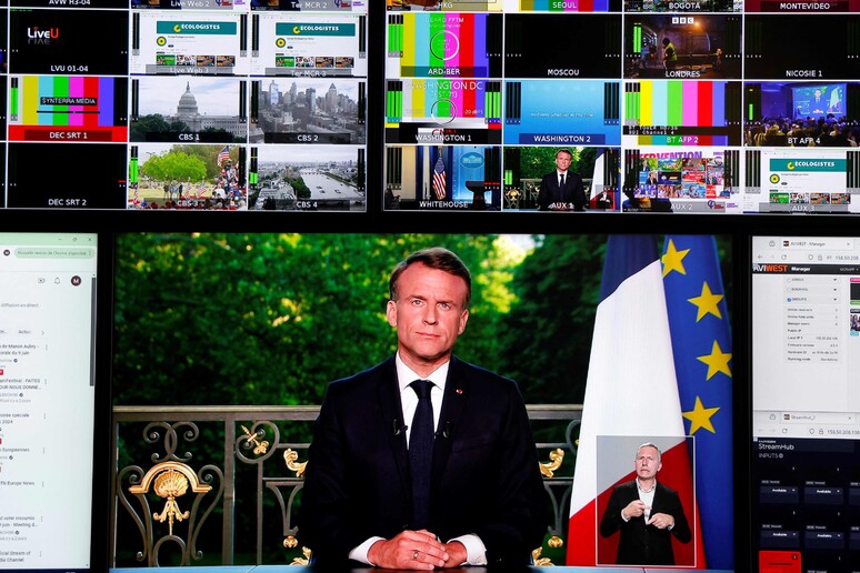 Macron, l 'avanzata dei nazionalisti è un pericolo per la Francia © ANSA/AFP