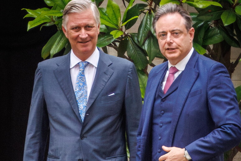 Bart De Wever (a destra) insieme a re Filippo © ANSA/EPA