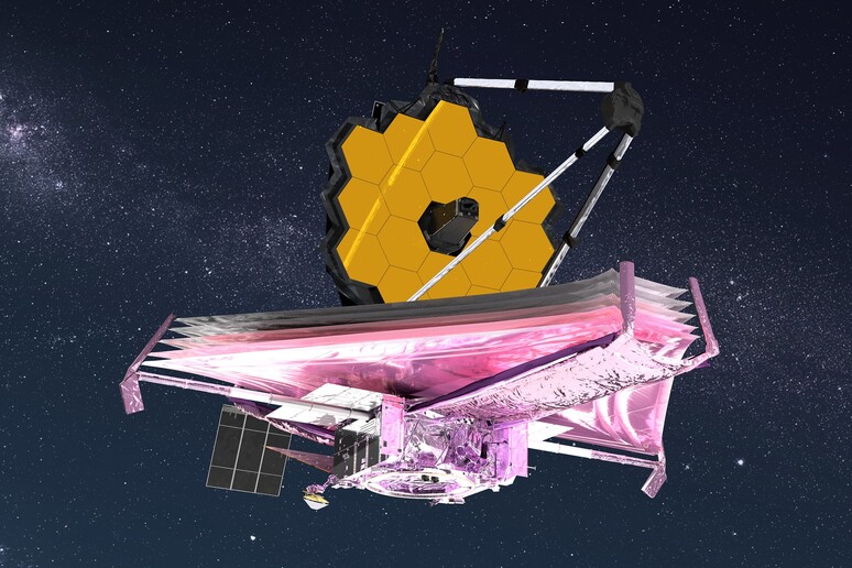 Rappresentazione artistica del telescopio spaziale James Webb (fonte: NASA GSFC/CIL/Adriana Manrique Gutierrez, via Flickr) - RIPRODUZIONE RISERVATA