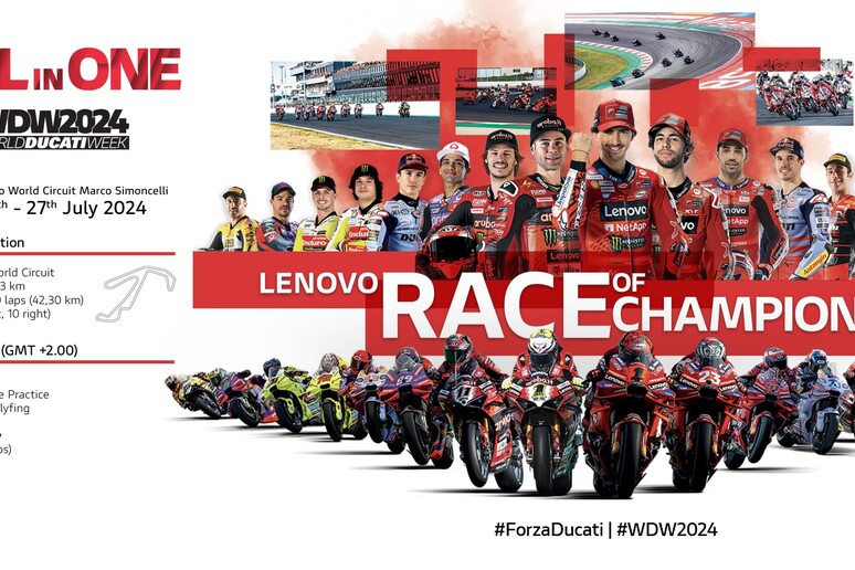 WDW 2024, tutto pronto per lo show con Lenovo Race of Champions © ANSA/Ducati