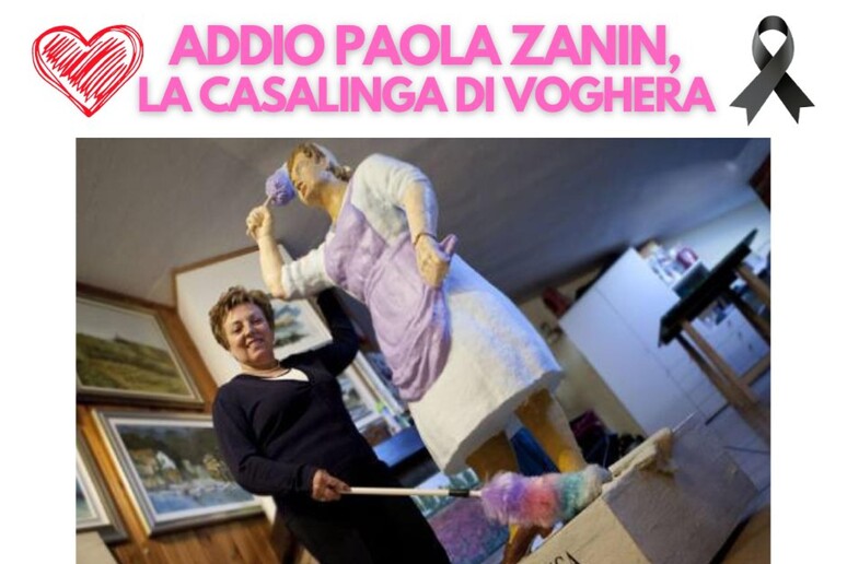 Il post su Fb della sindaca di Voghera Paola Garlaschelli dopo la morte di Paola Zanin Concati - RIPRODUZIONE RISERVATA