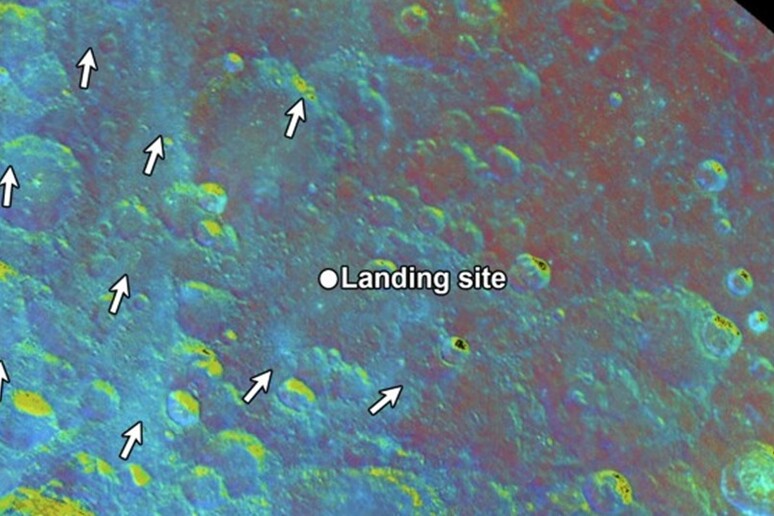 I siti delle analisi del rover Pragyan (fonte: Nature) - RIPRODUZIONE RISERVATA