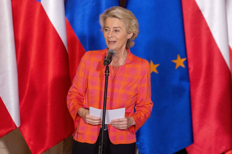 Von der Leyen: "L 'Ue farà la sua parte per sbloccare i 50 miliardi di prestiti russi immobilizzati d © ANSA/AFP