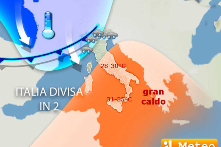 Pioggia  al Nord e gran Caldo al Sud, brusco calo termico da Domenica - RIPRODUZIONE RISERVATA