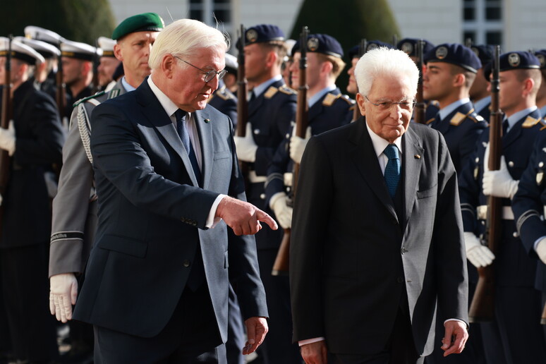 I presidenti Mattarella e Steinmeier a Berlino - RIPRODUZIONE RISERVATA