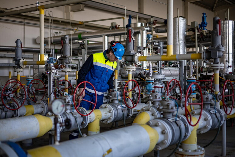 Un tecnico in uno stoccaggio di gas © ANSA/EPA