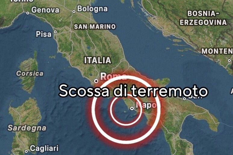 Forte scossa di terremoto avvertita a Napoli